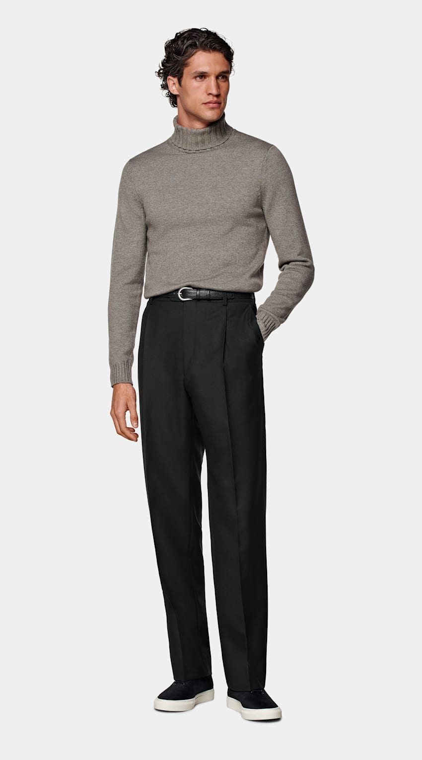 Taupe Turtleneck