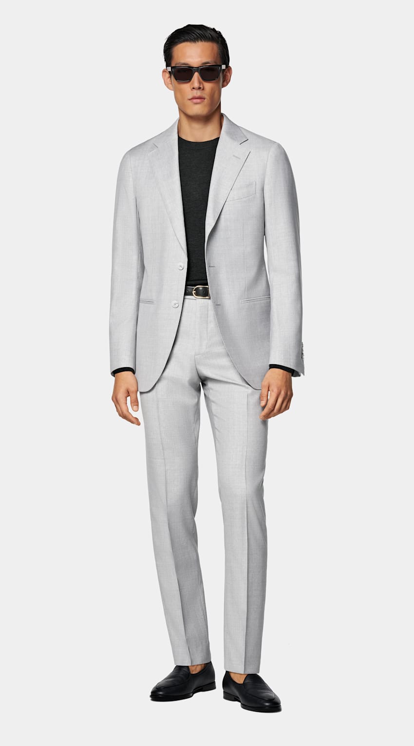 Light Grey Perennial Tailored Fit Havana Suit