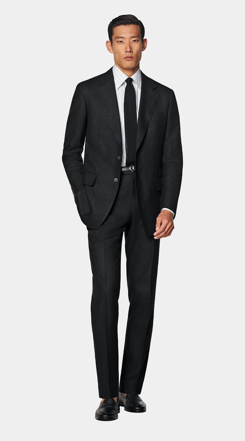 Black Tailored Fit Milano Suit