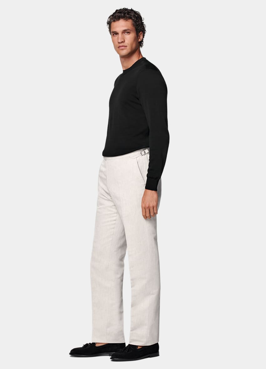 Light Taupe Straight Leg Pants