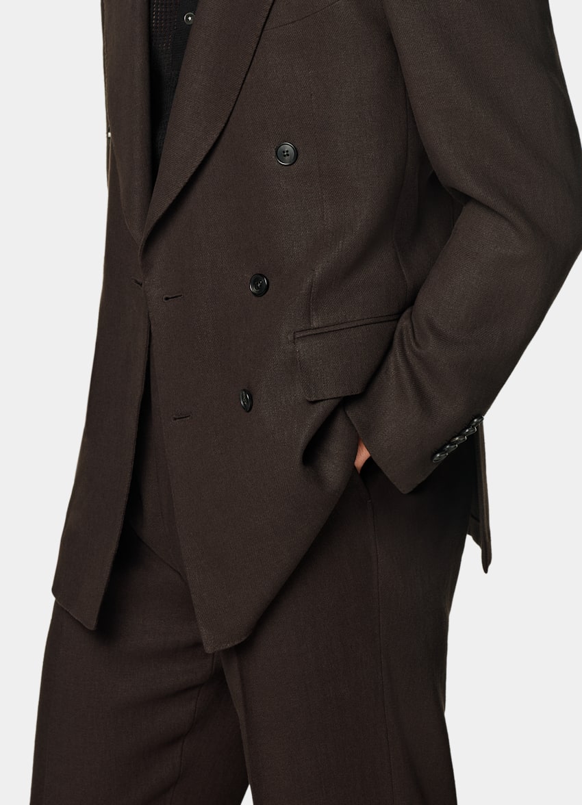 Mid Brown Tailored Fit Milano Suit