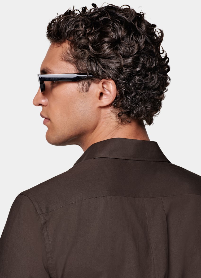 Brown Tailored Fit Shirt