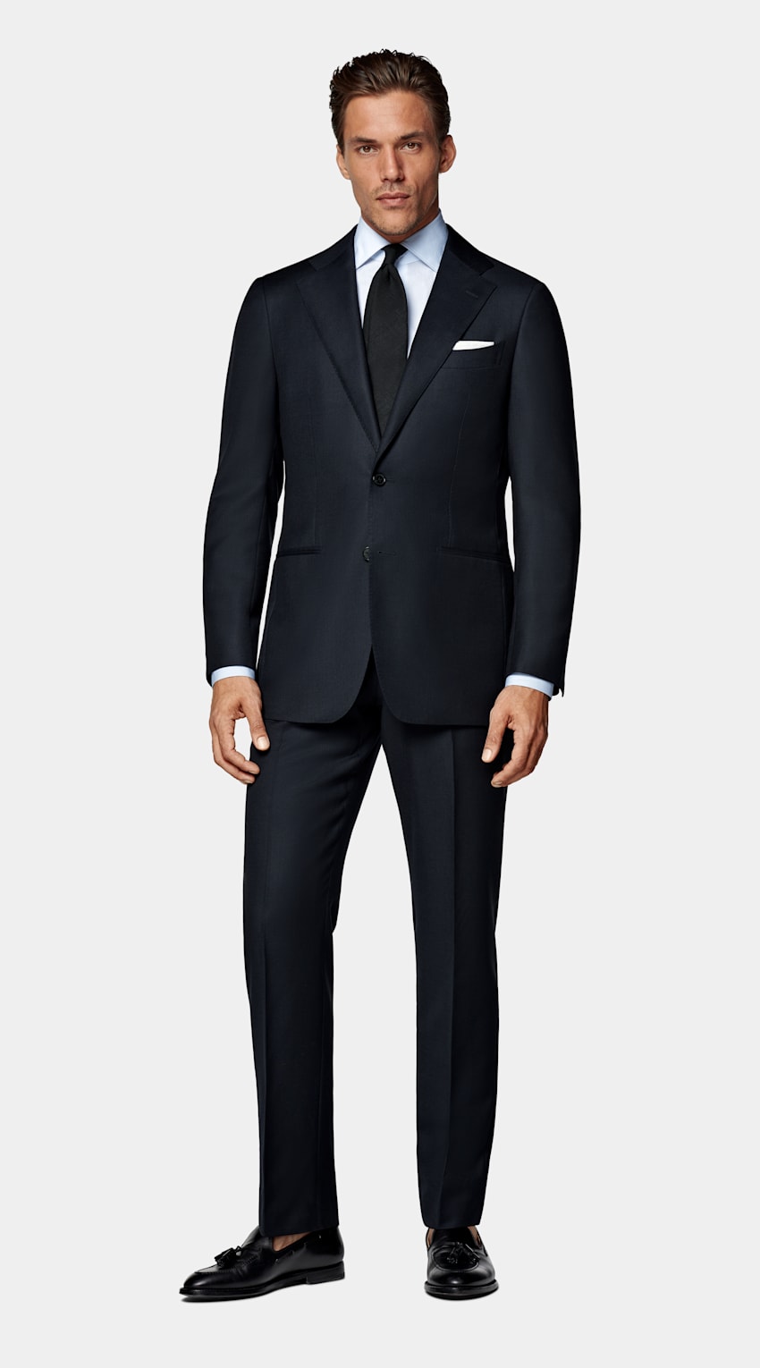 Navy Tailored Fit Havana Suit