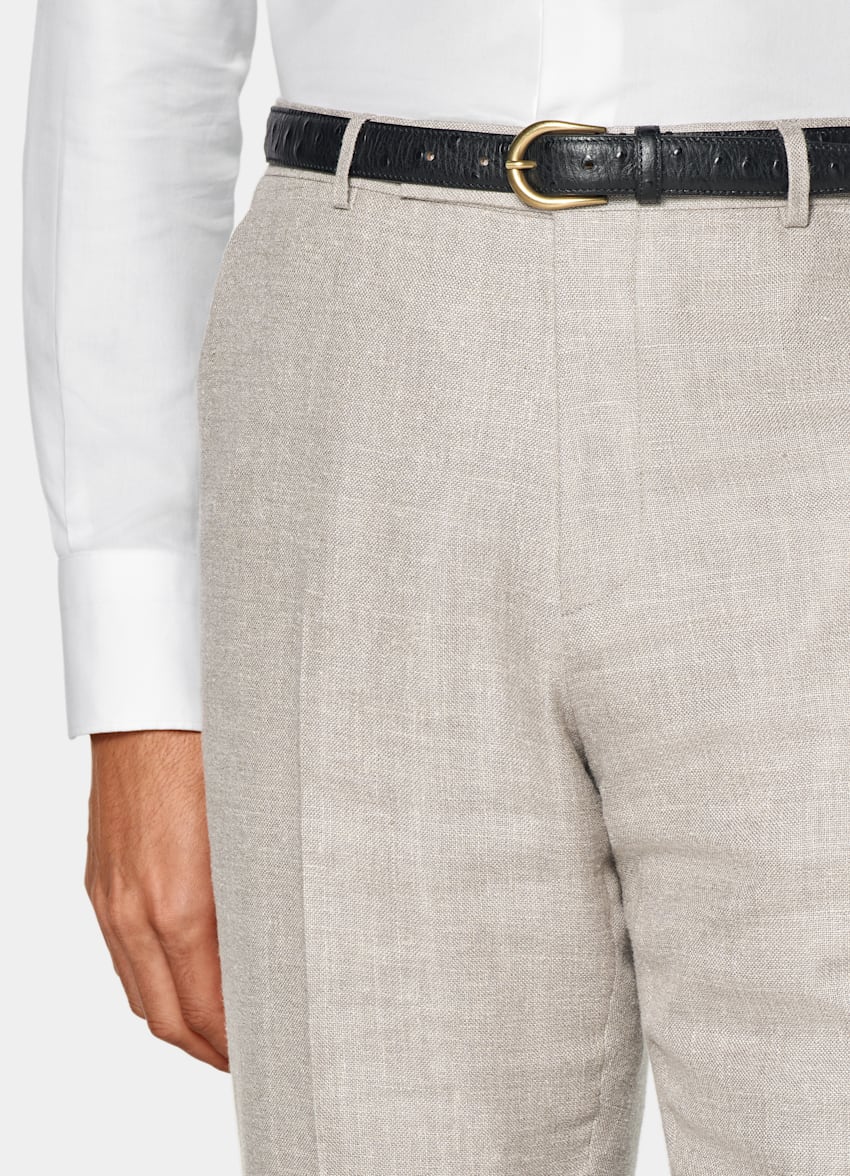 Light Taupe Tailored Fit Havana Suit
