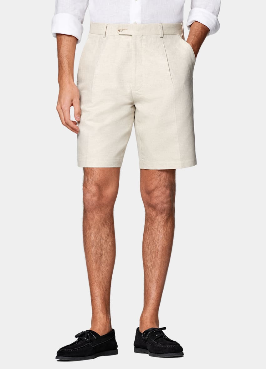 Sand Straight Leg Shorts
