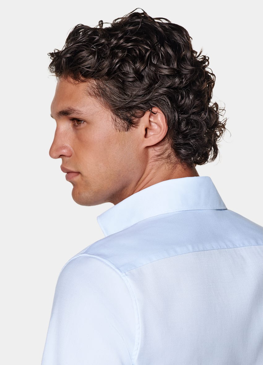 Light Blue Royal Oxford Slim Fit Shirt