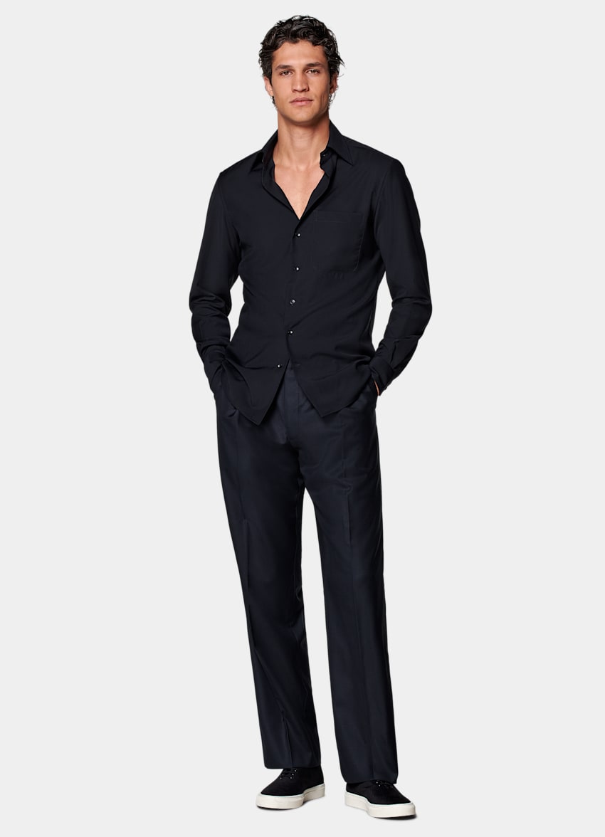 Navy Tailored Fit Shirt