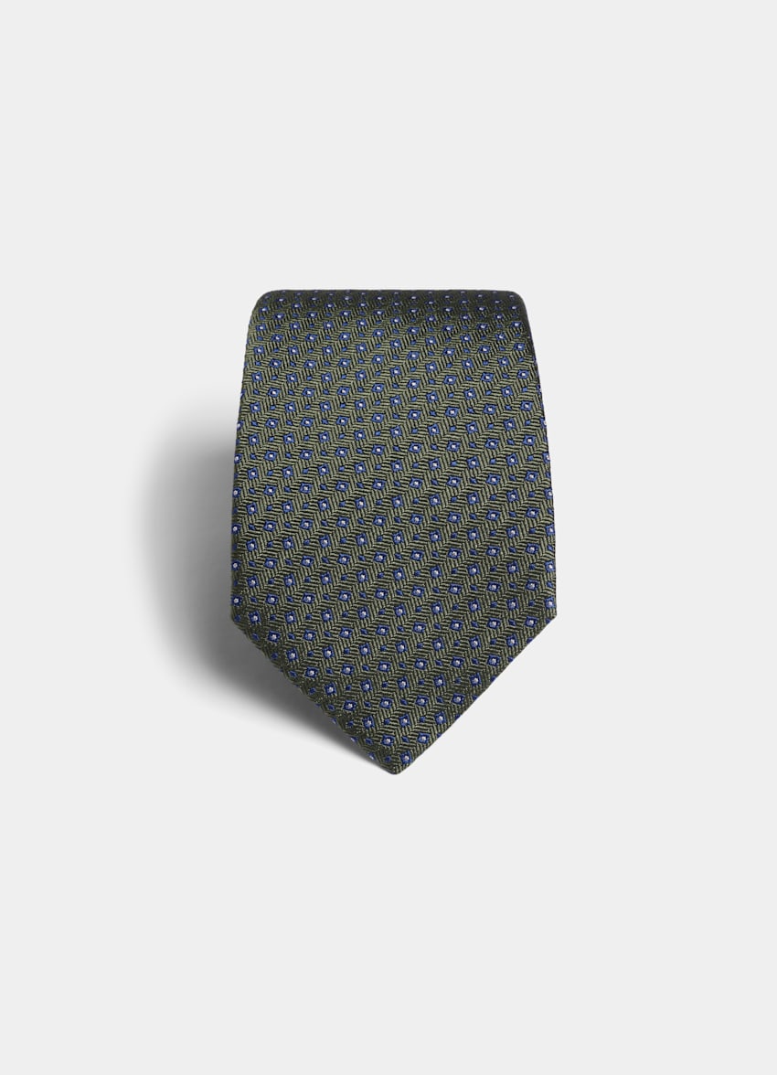 Green Flower Tie