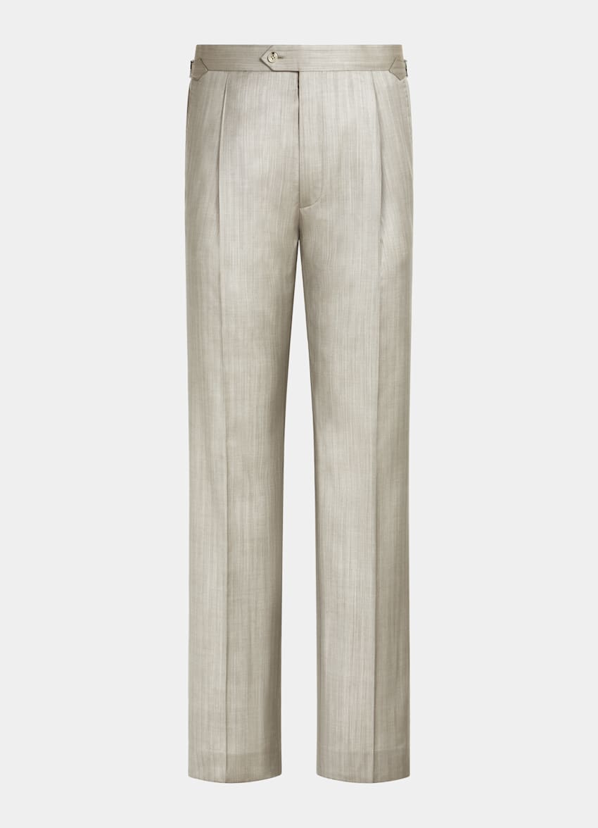 Sand Herringbone Perennial Tailored Fit Havana Suit