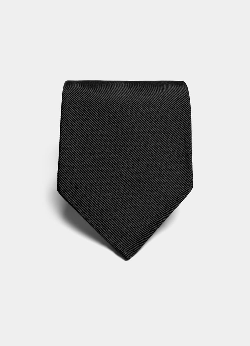 Black 7 Fold Tie