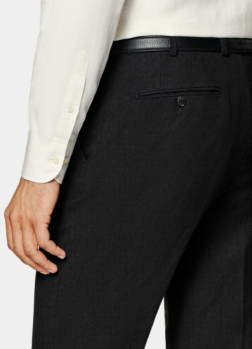 Black Relaxed Fit Roma Suit