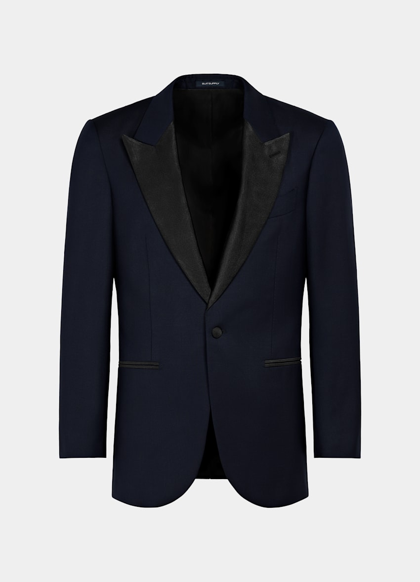 Navy Tailored Fit Lazio Dinner Jacket