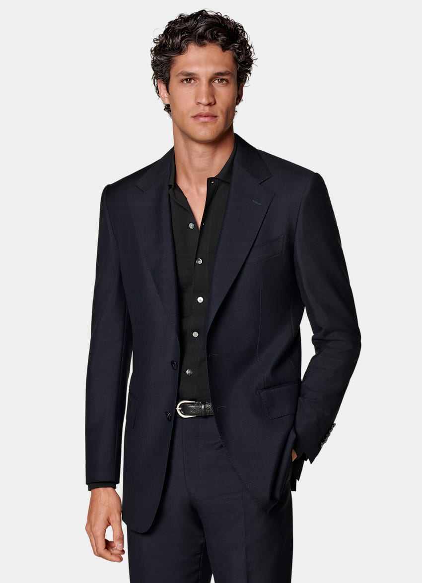 Navy Tailored Fit Milano Suit