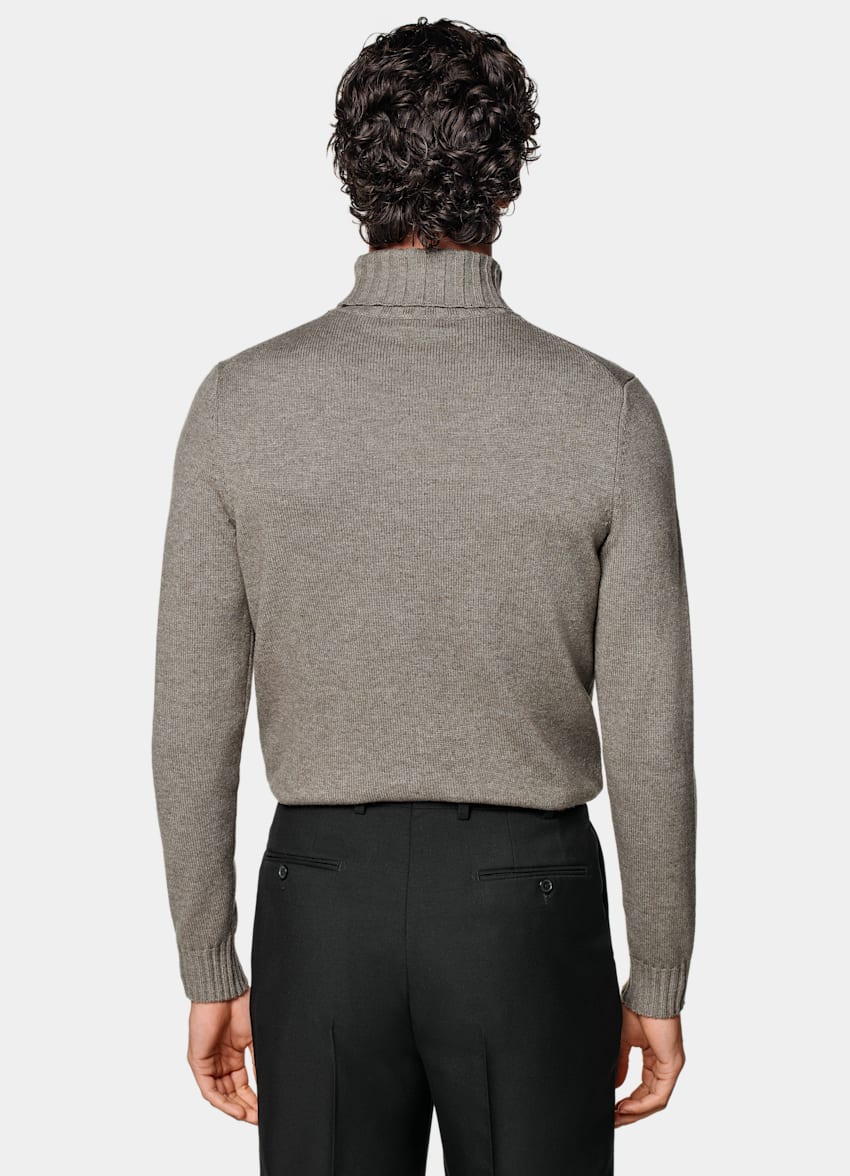 Taupe Turtleneck