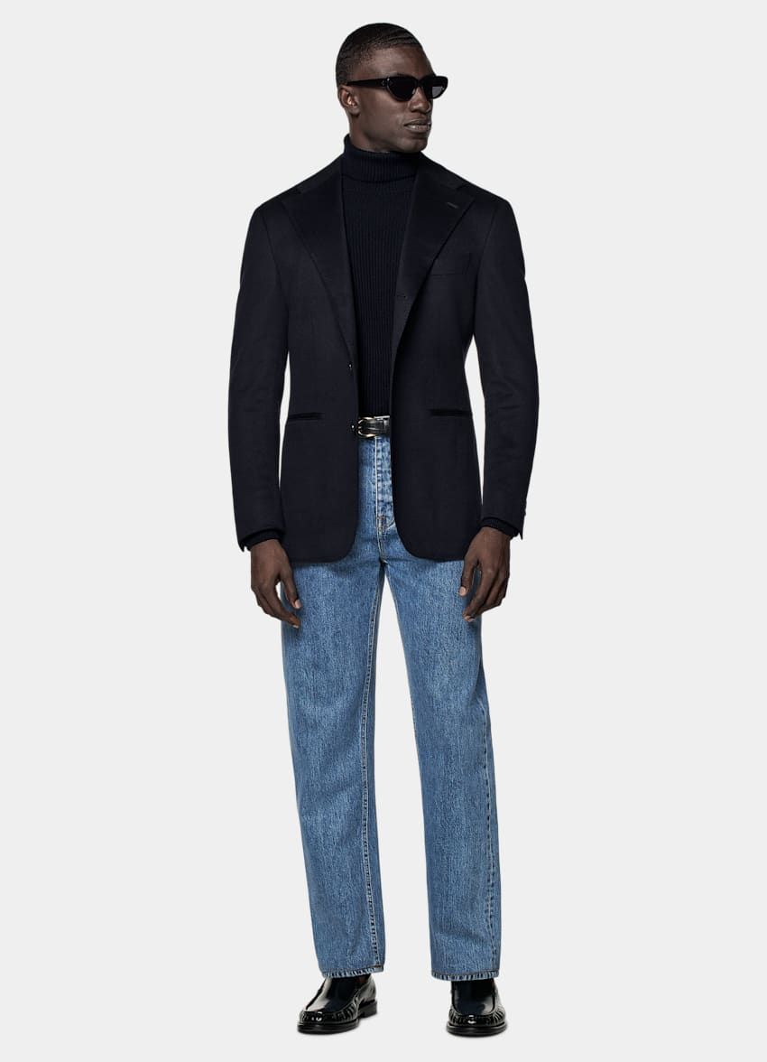 Navy Relaxed Fit Roma Blazer