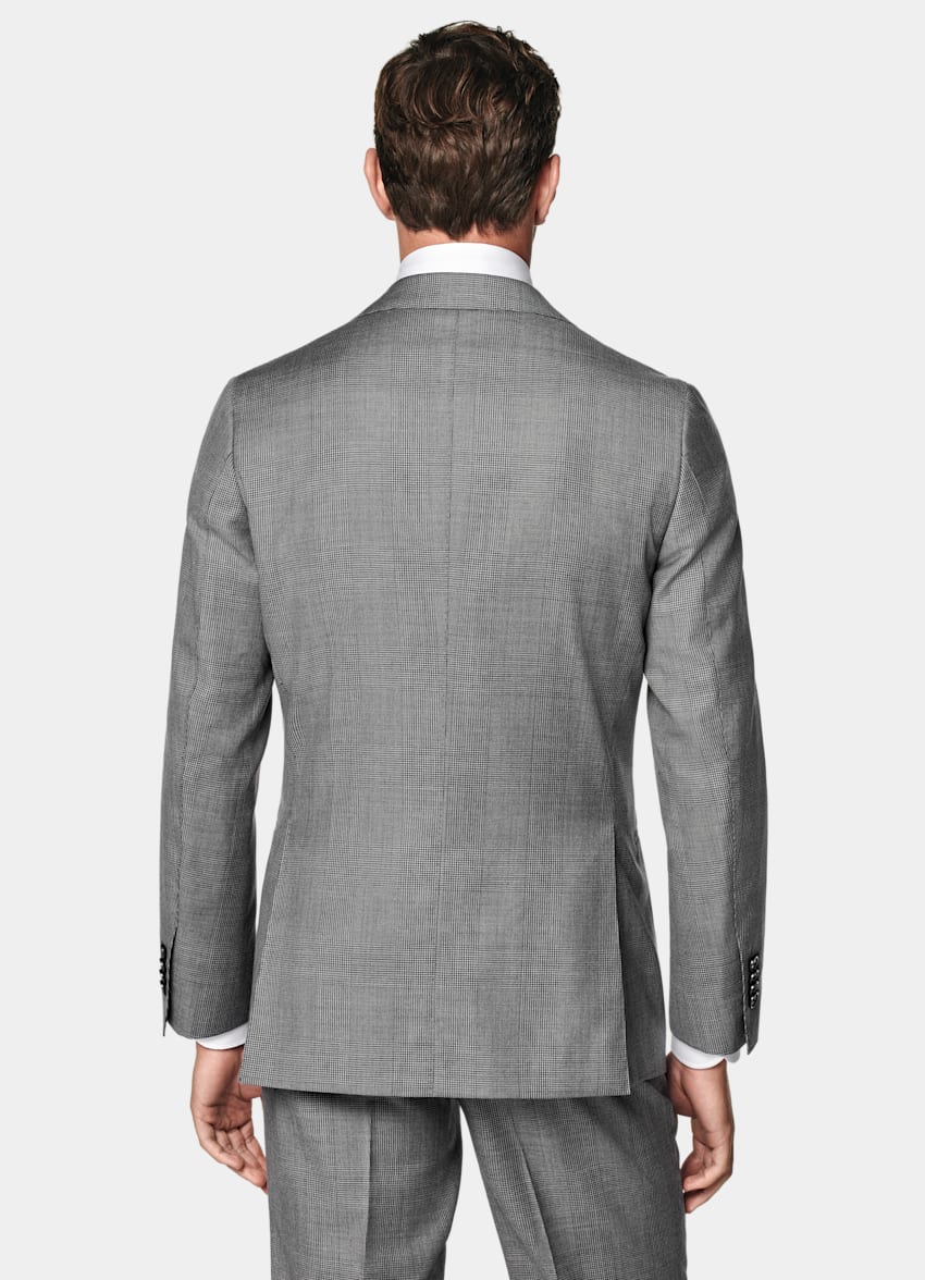Mid Grey Checked Tailored Fit Havana Suit