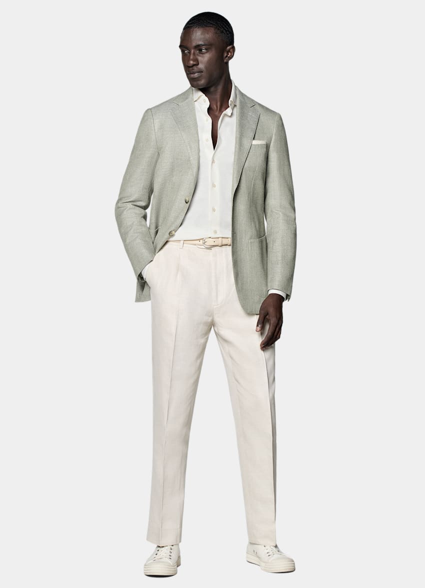 Light Green Tailored Fit Havana Blazer