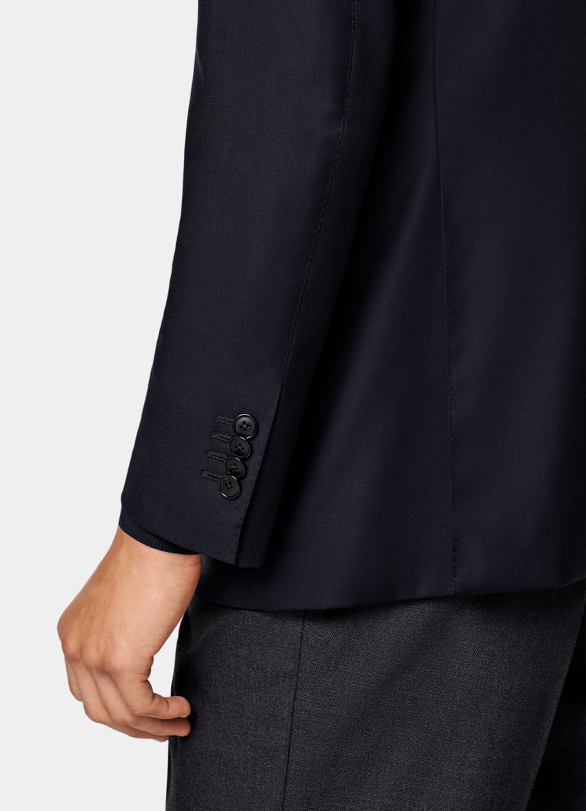 Navy Tailored Fit Havana Suit Jacket