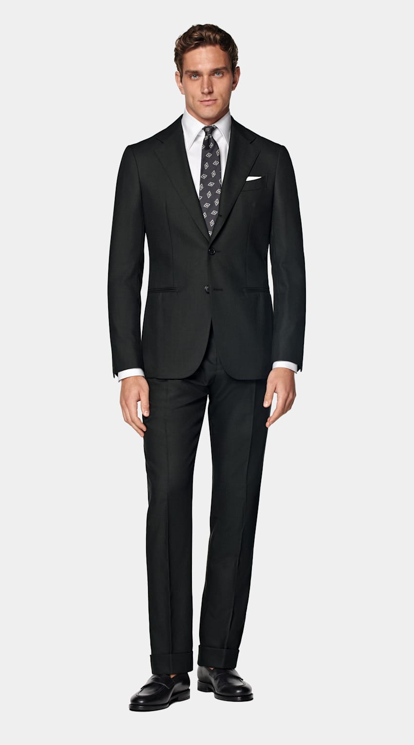 Dark Green Tailored Fit Havana Suit
