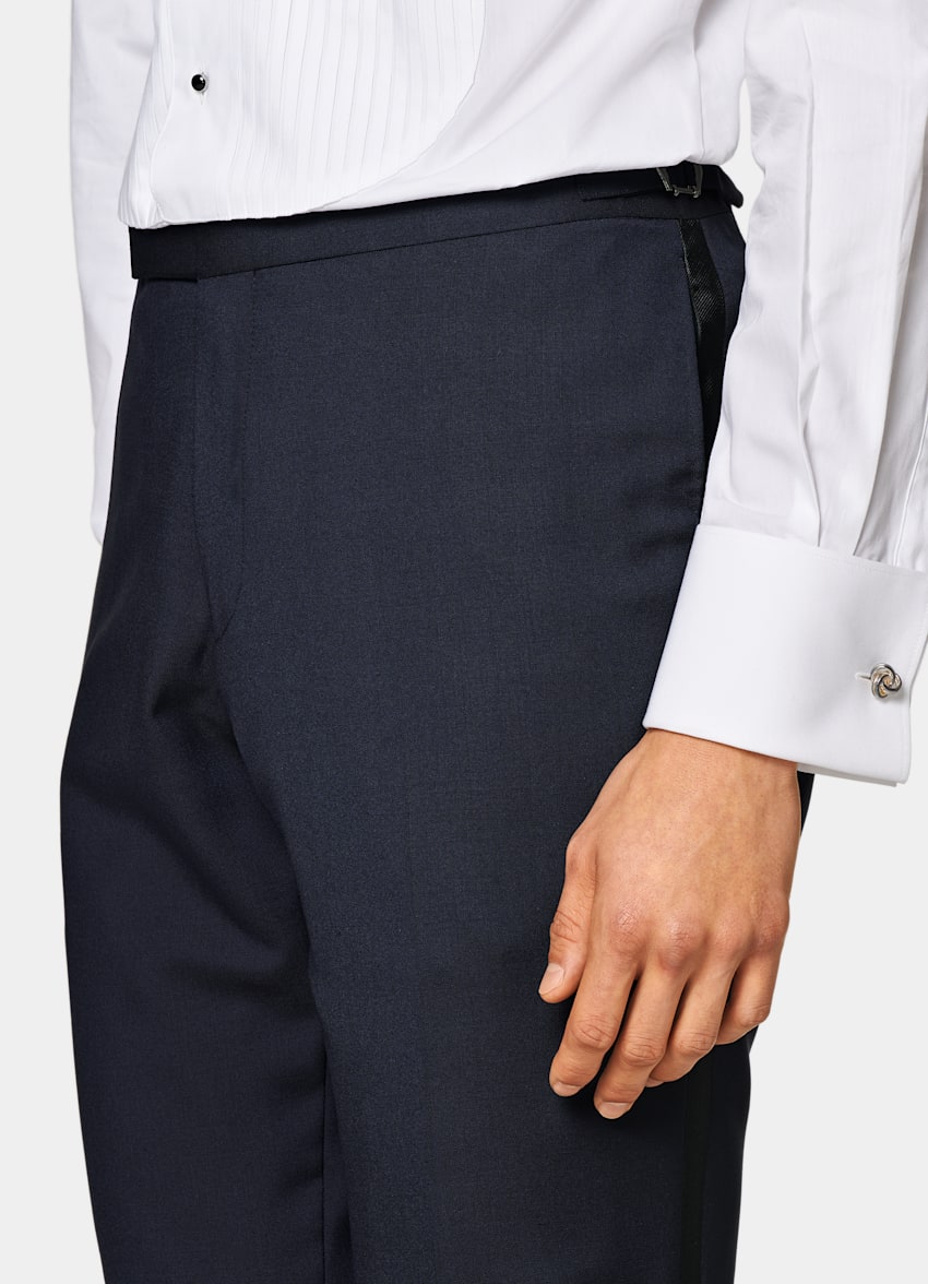 Navy Tailored Fit Lazio Tuxedo