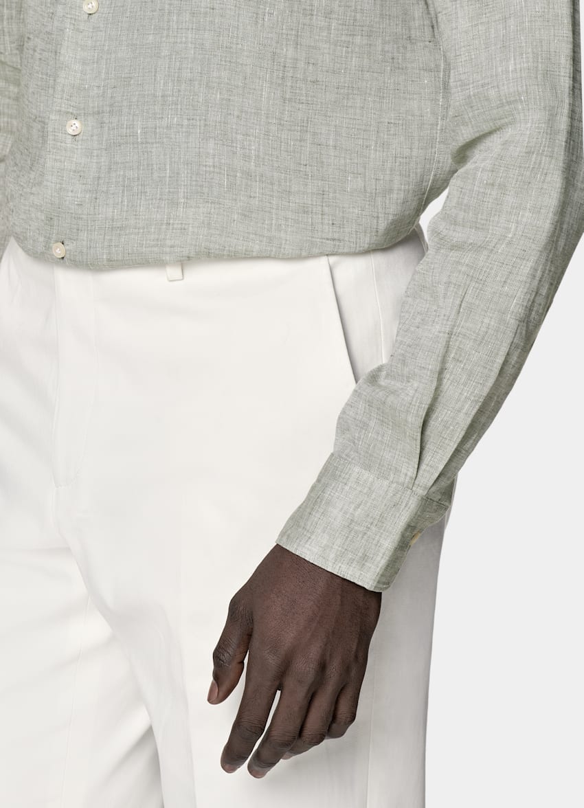 Light Green Tailored Fit Shirt