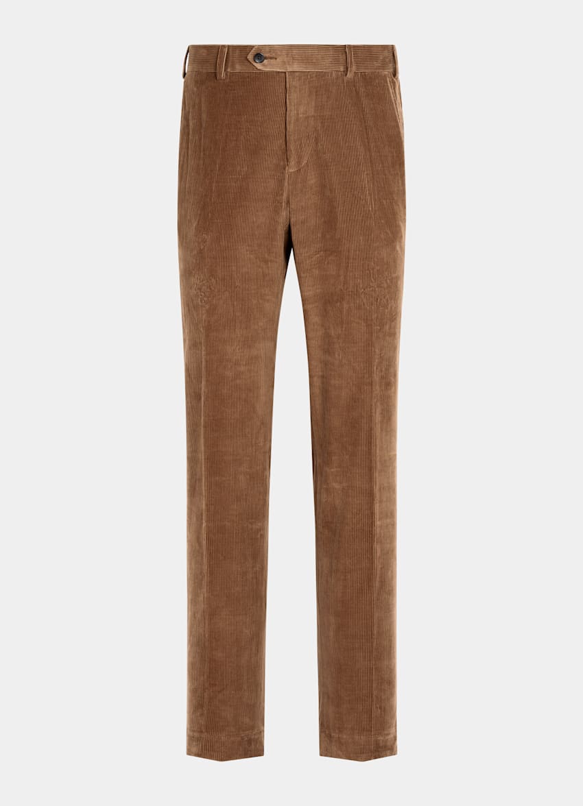 Mid Brown Straight Leg Pants