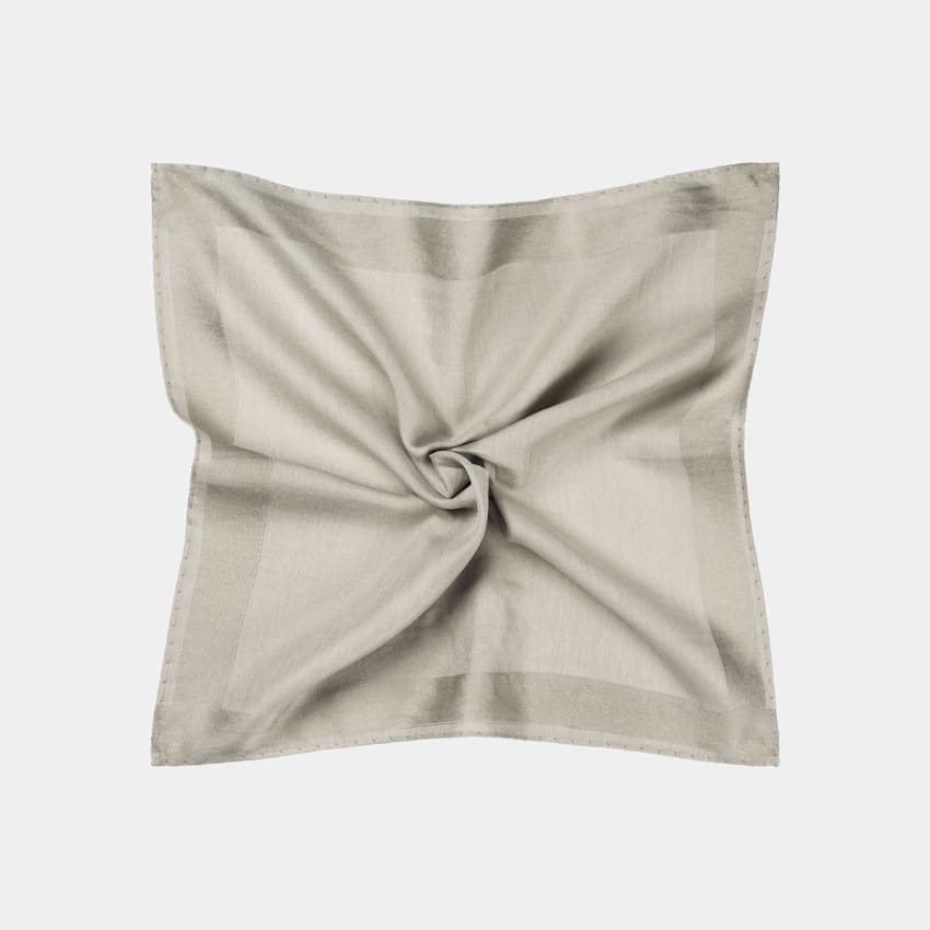Grey Pocket Square