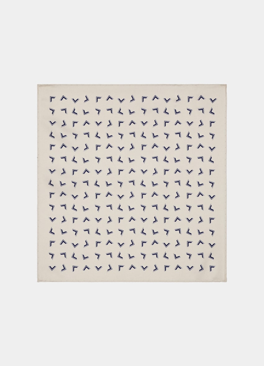 Off-White Graphic Pocket Square