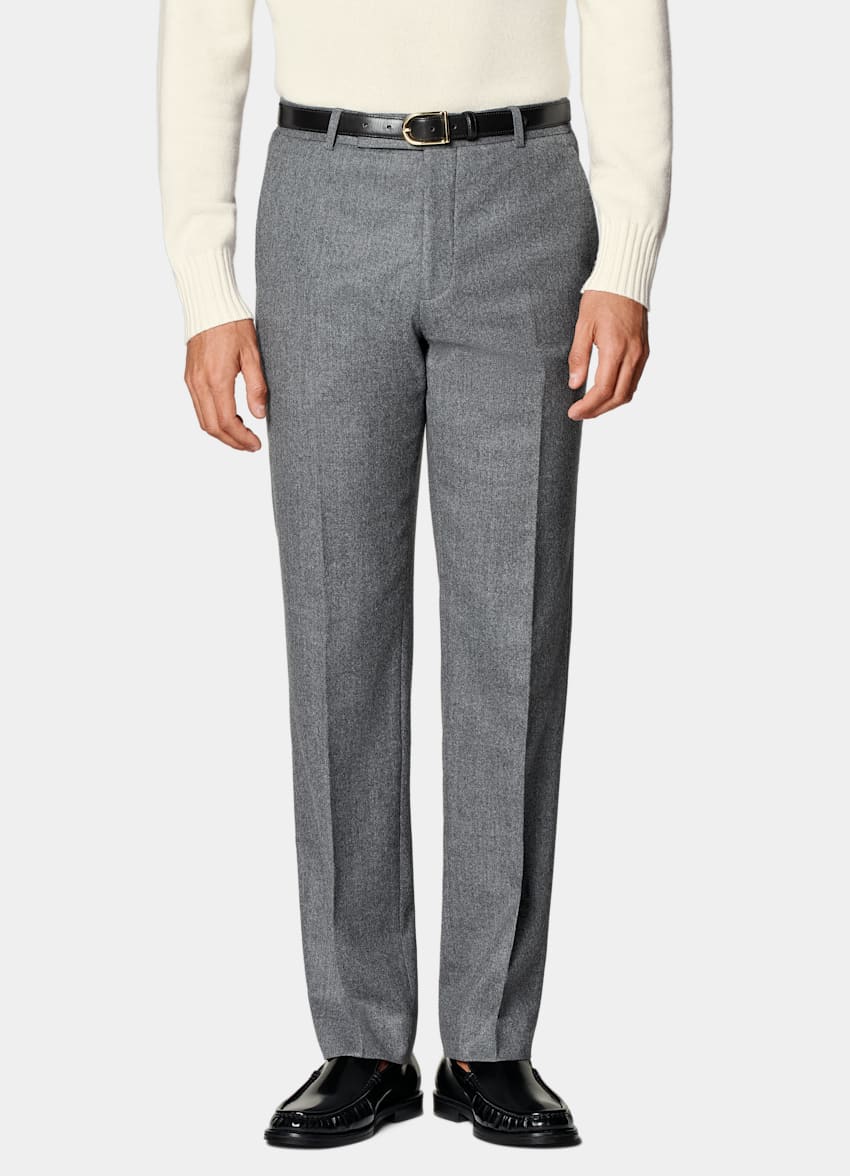 Mid Grey Straight Leg Pants