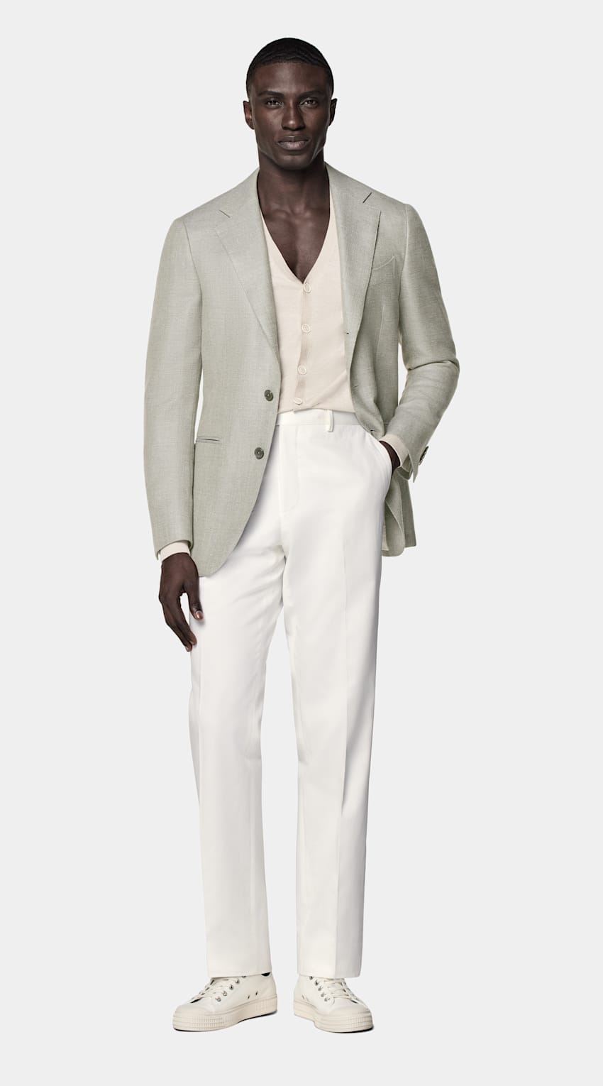 Mid Green Tailored Fit Havana Blazer