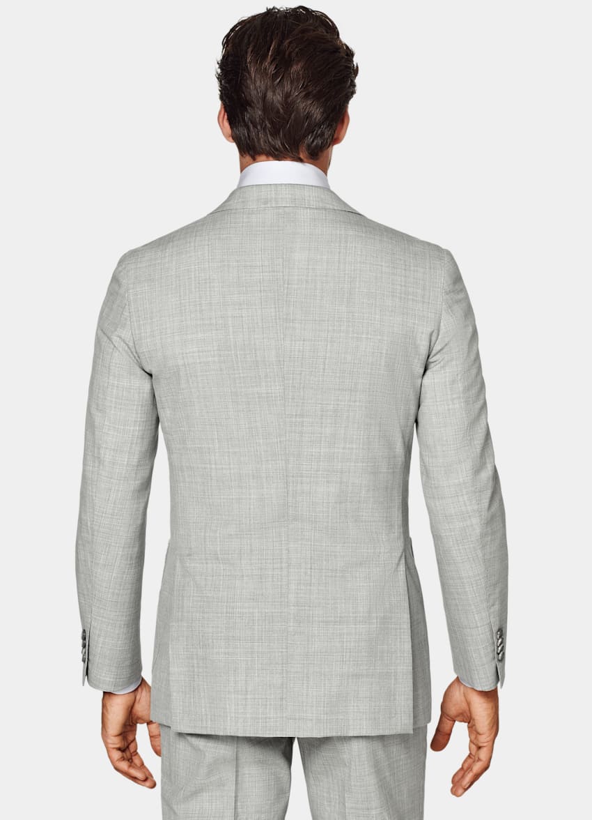 Light Grey Three-Piece Tailored Fit Havana Suit