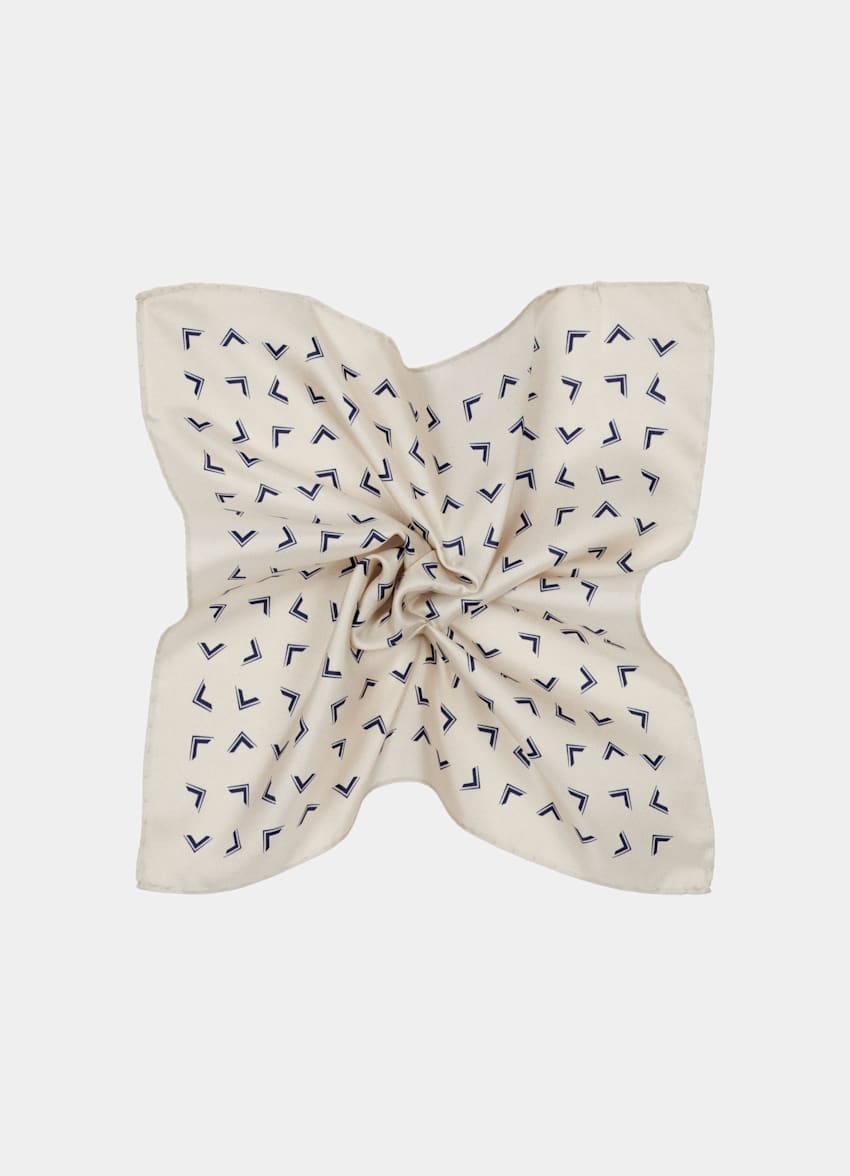 Dark Brown Graphic Pocket Square