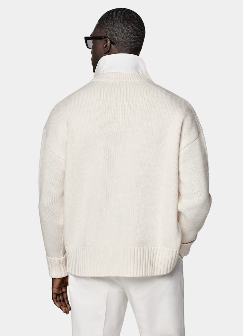 Off-White Merino Oversized Cardigan