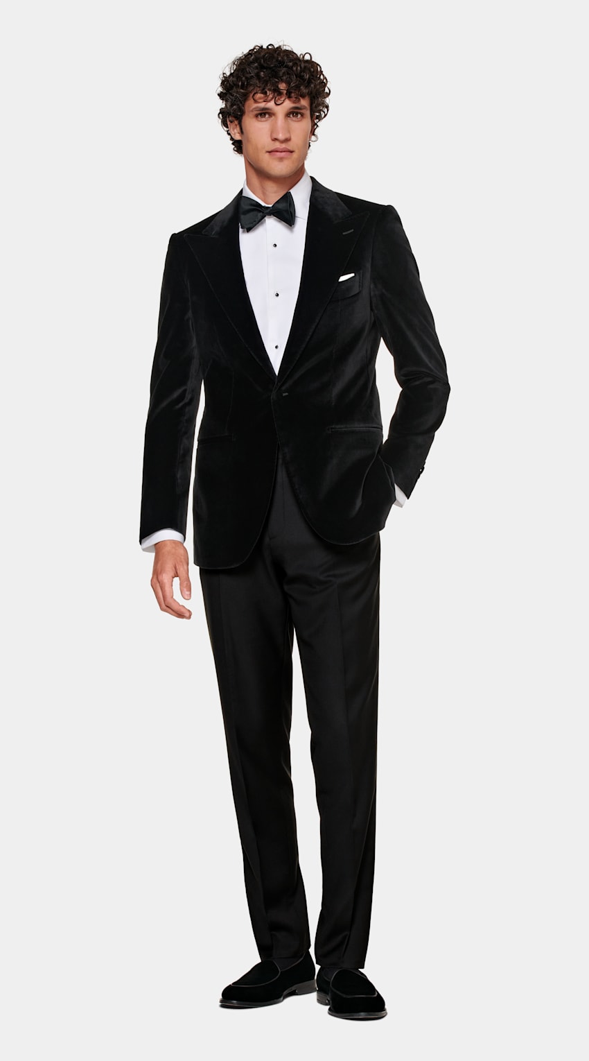 Black Tailored Fit Lazio Dinner Jacket