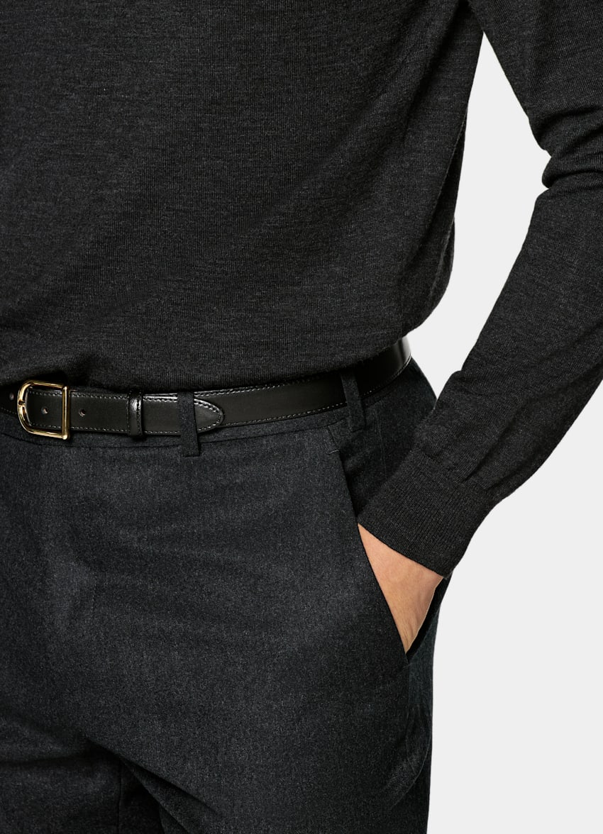 Dark Grey Merino Turtleneck