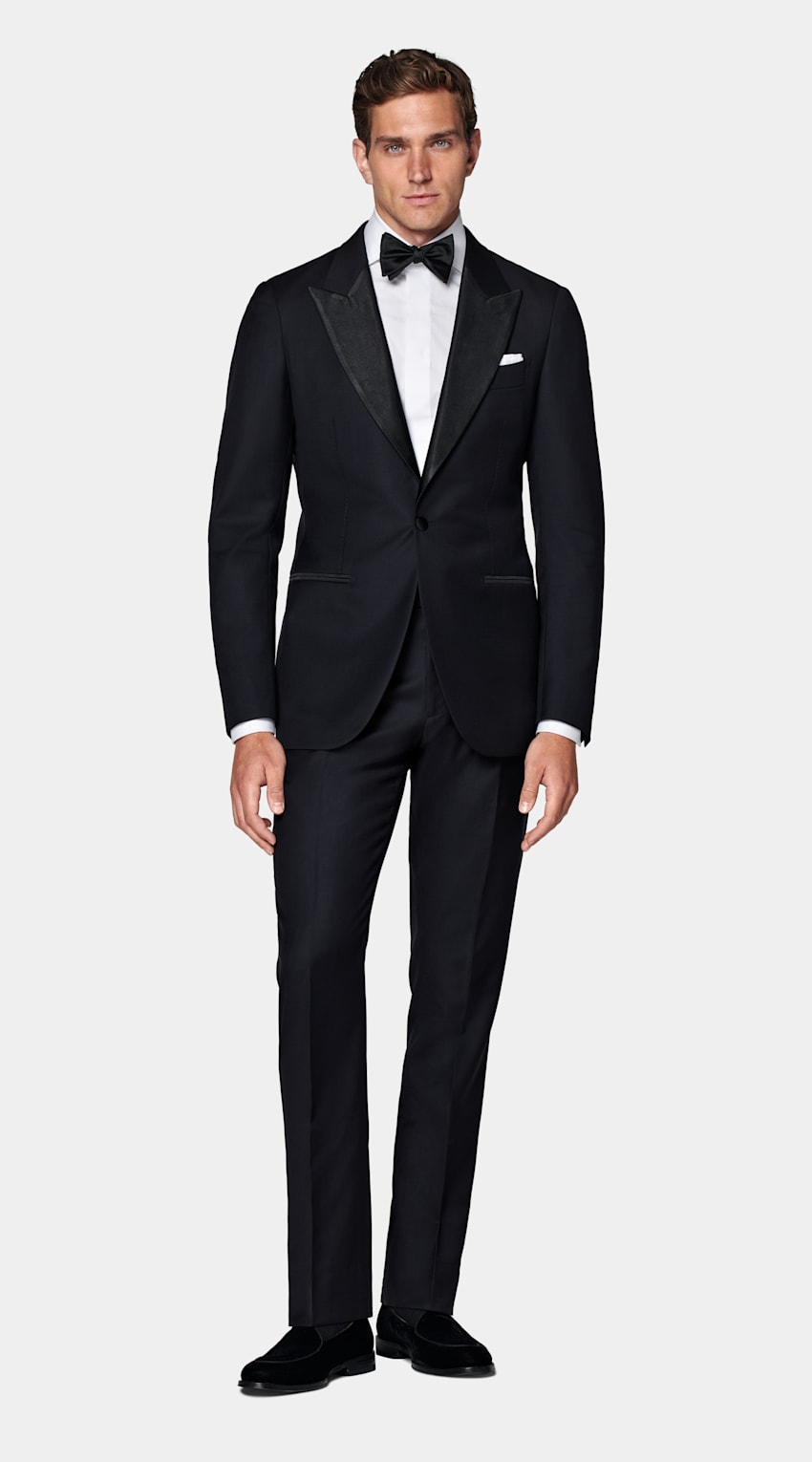 Navy Tailored Fit Lazio Tuxedo