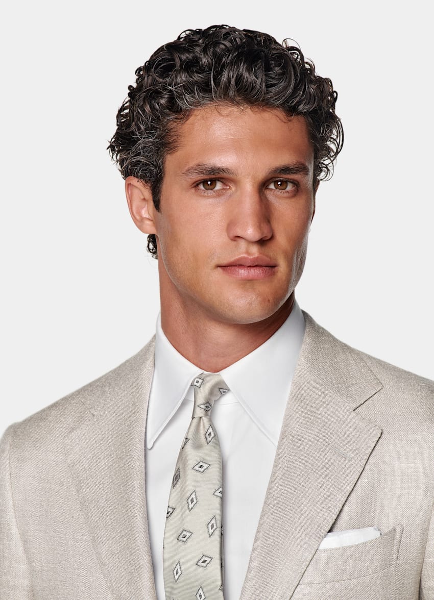 Light Taupe Tailored Fit Havana Suit