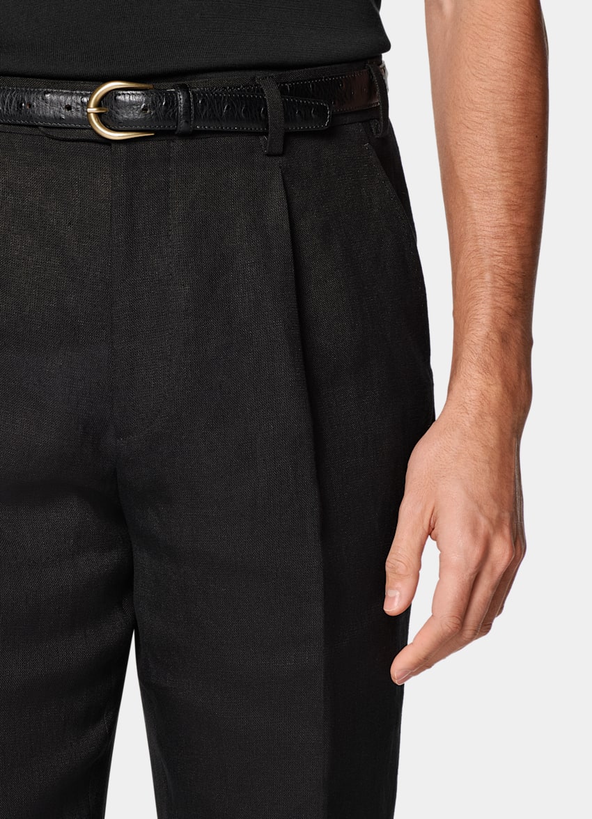 Black Relaxed Fit Roma Suit