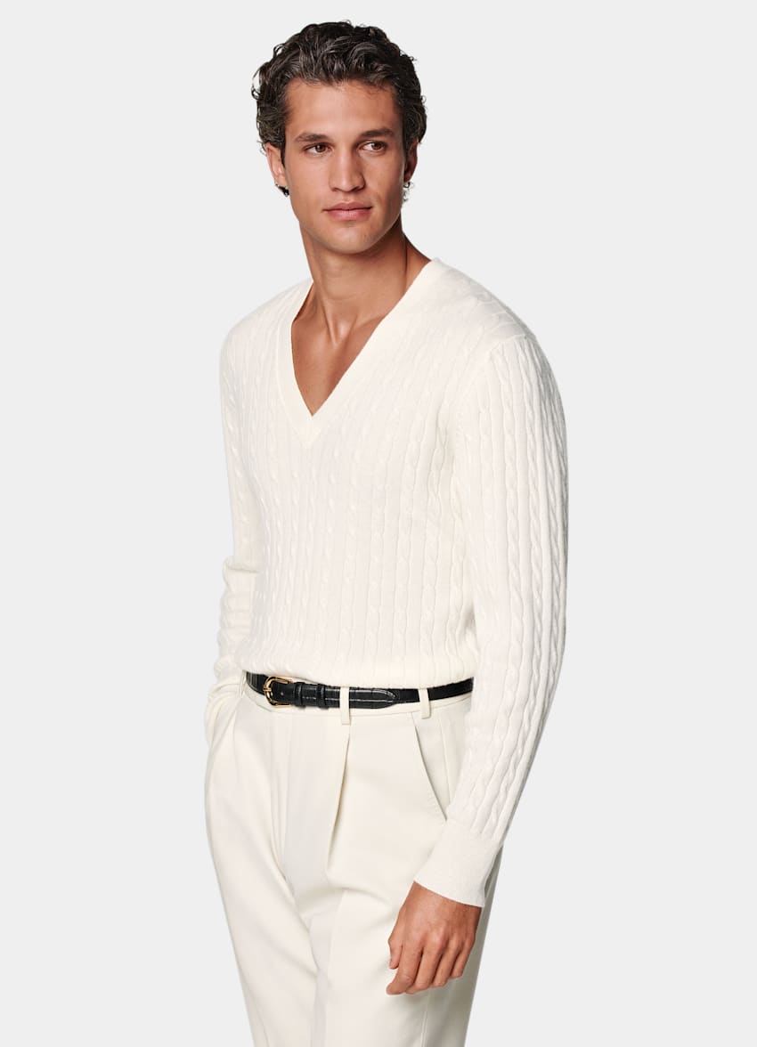 Off-White Cable V-Neck