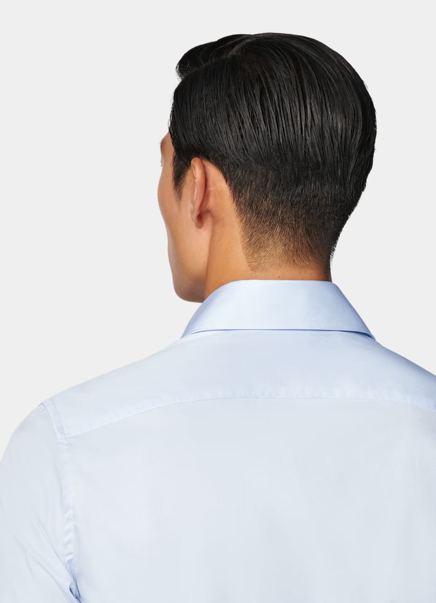 Light Blue Twill Tailored Fit Shirt