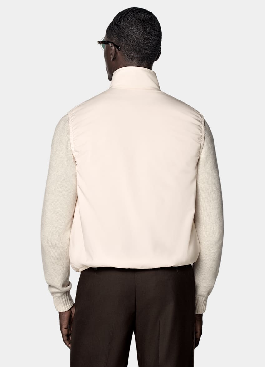 Off-White Light Padded Zip Vest