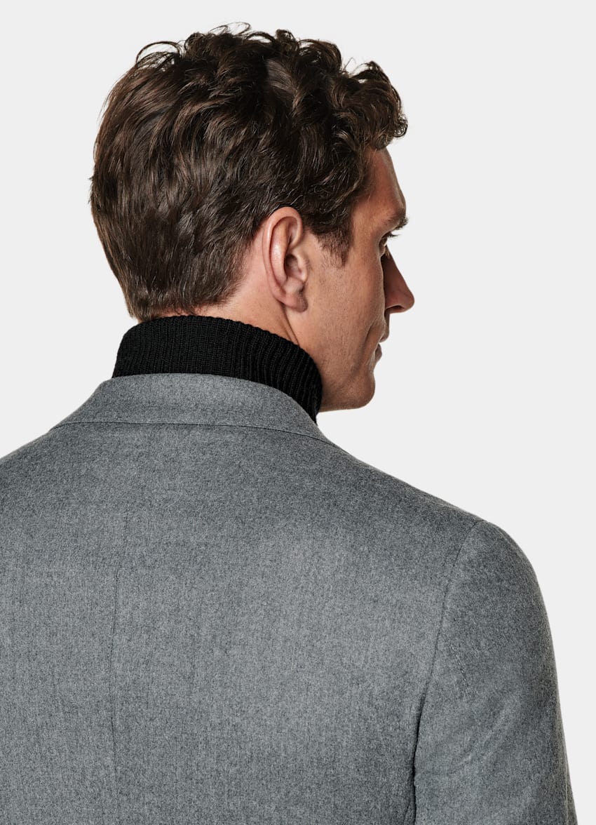 Mid Grey Tailored Fit Havana Suit Jacket