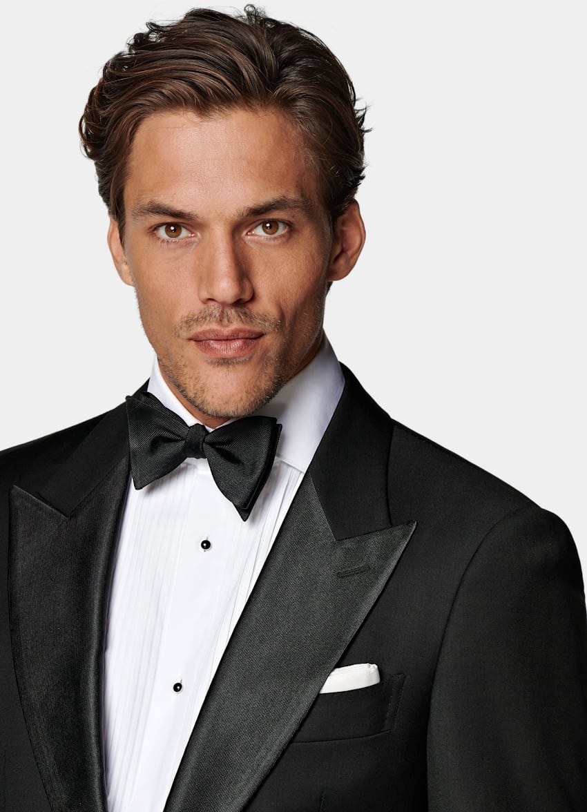 Black Tailored Fit Lazio Tuxedo