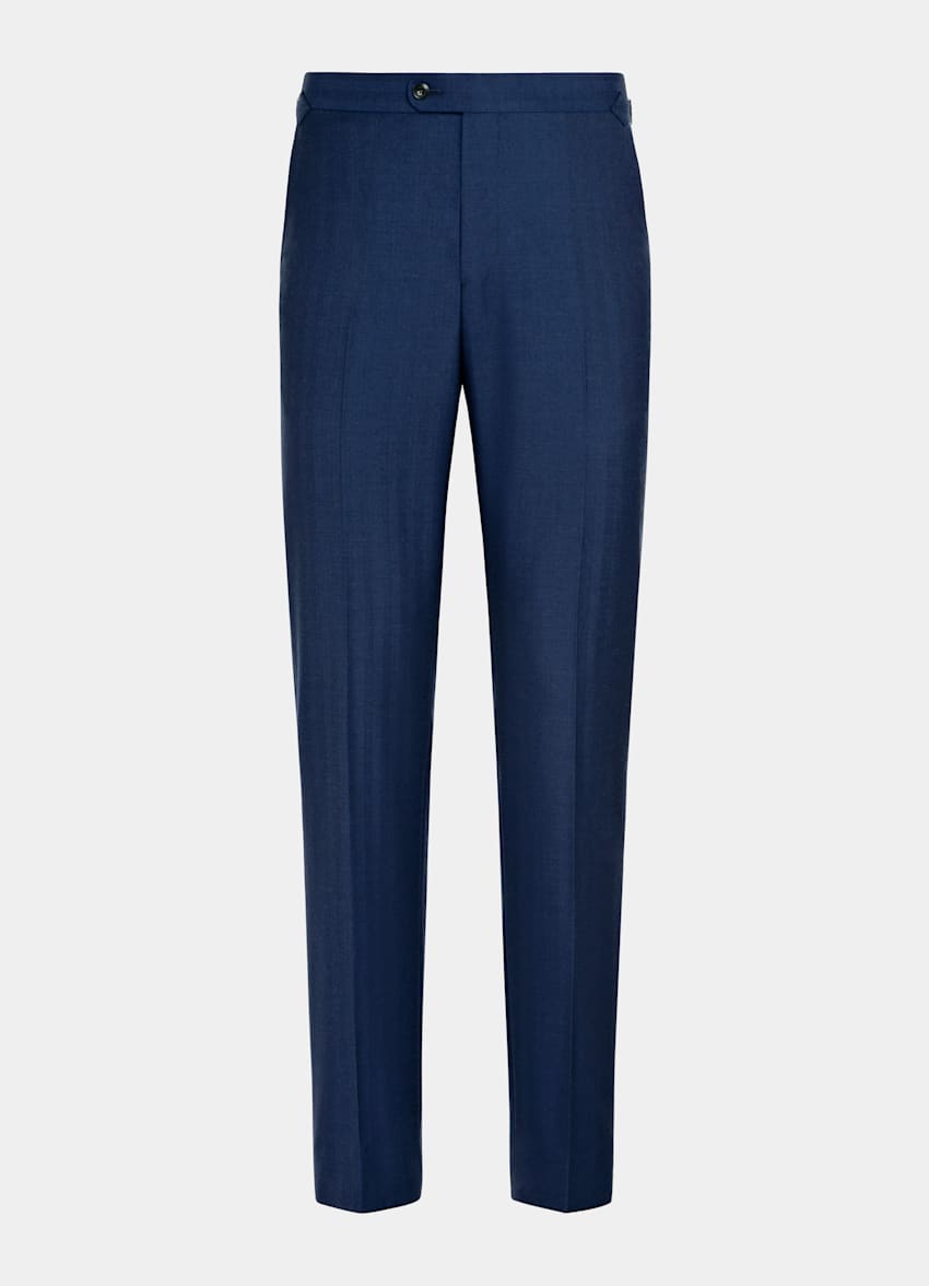 Mid Blue Herringbone Perennial Tailored Fit Havana Suit