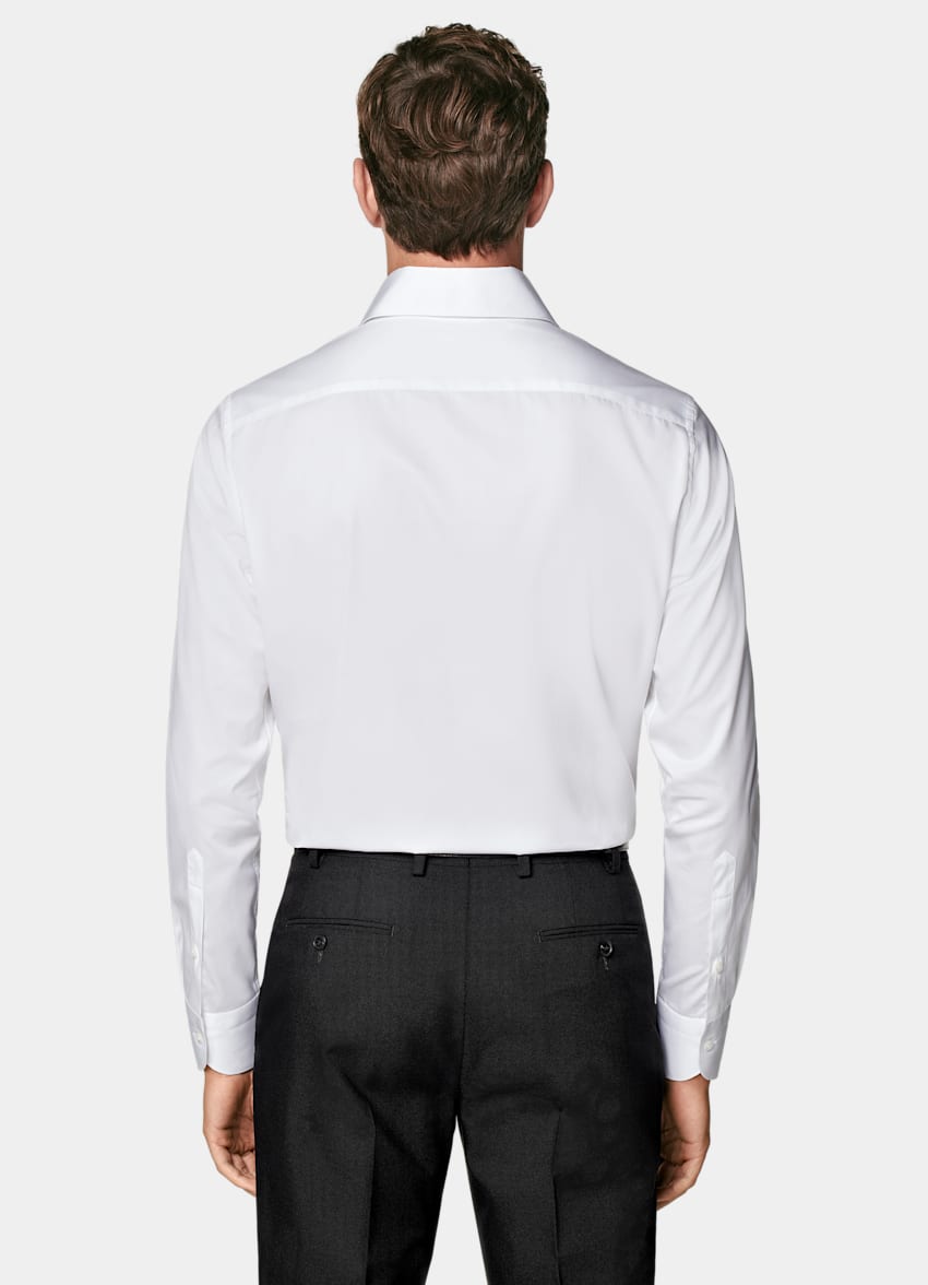 White Twill Tailored Fit Shirt