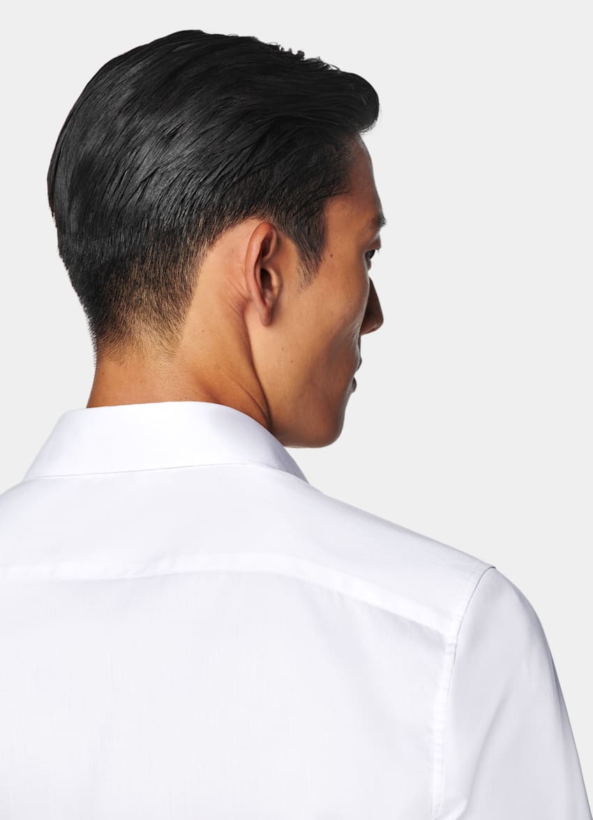 White Twill Tailored Fit Shirt