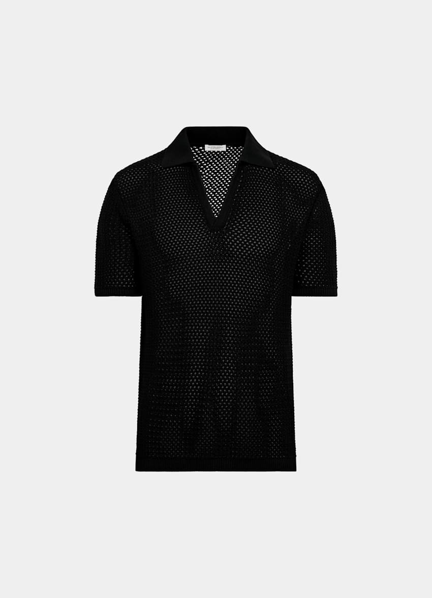 Off-White Crochet Buttonless Polo