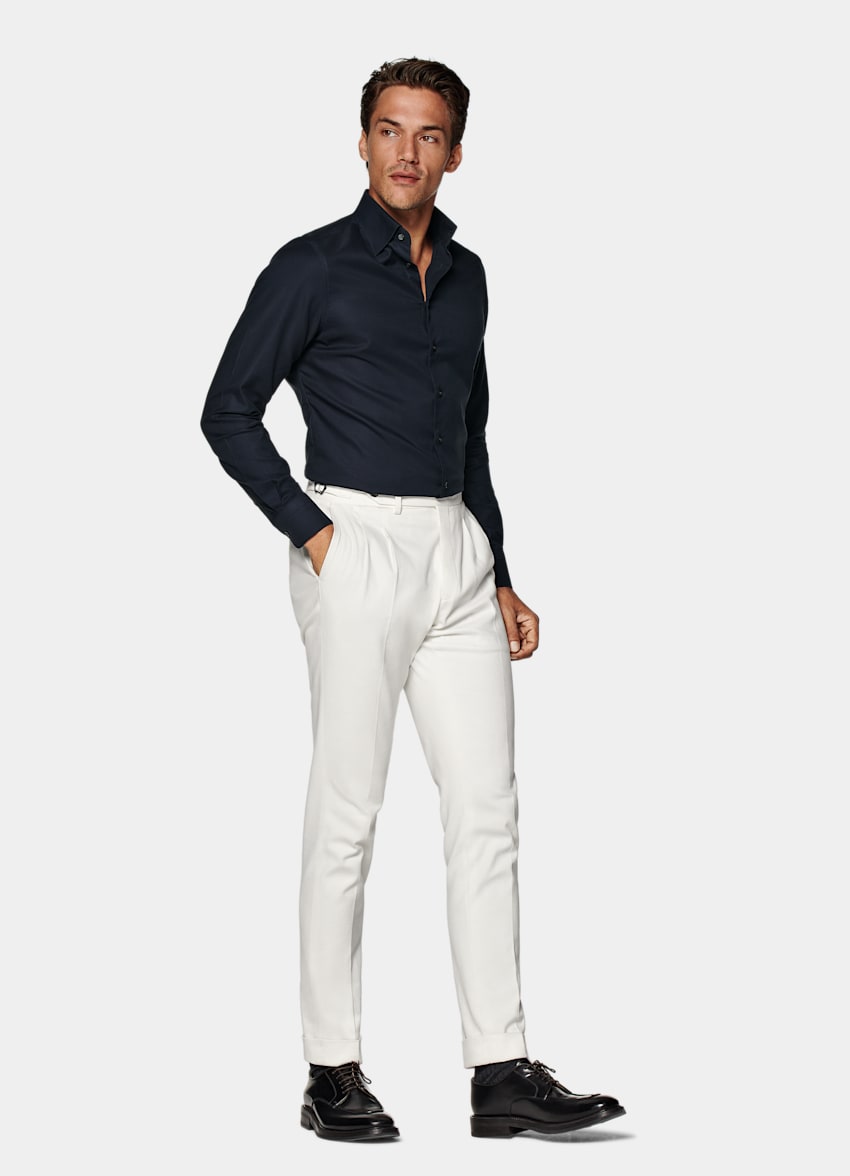 Navy Royal Oxford Slim Fit Shirt