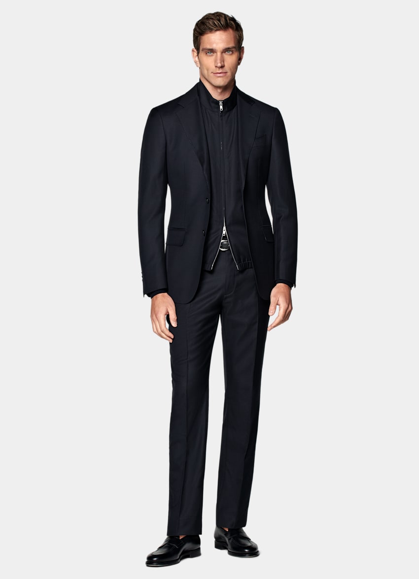 Navy Tailored Fit Havana Suit