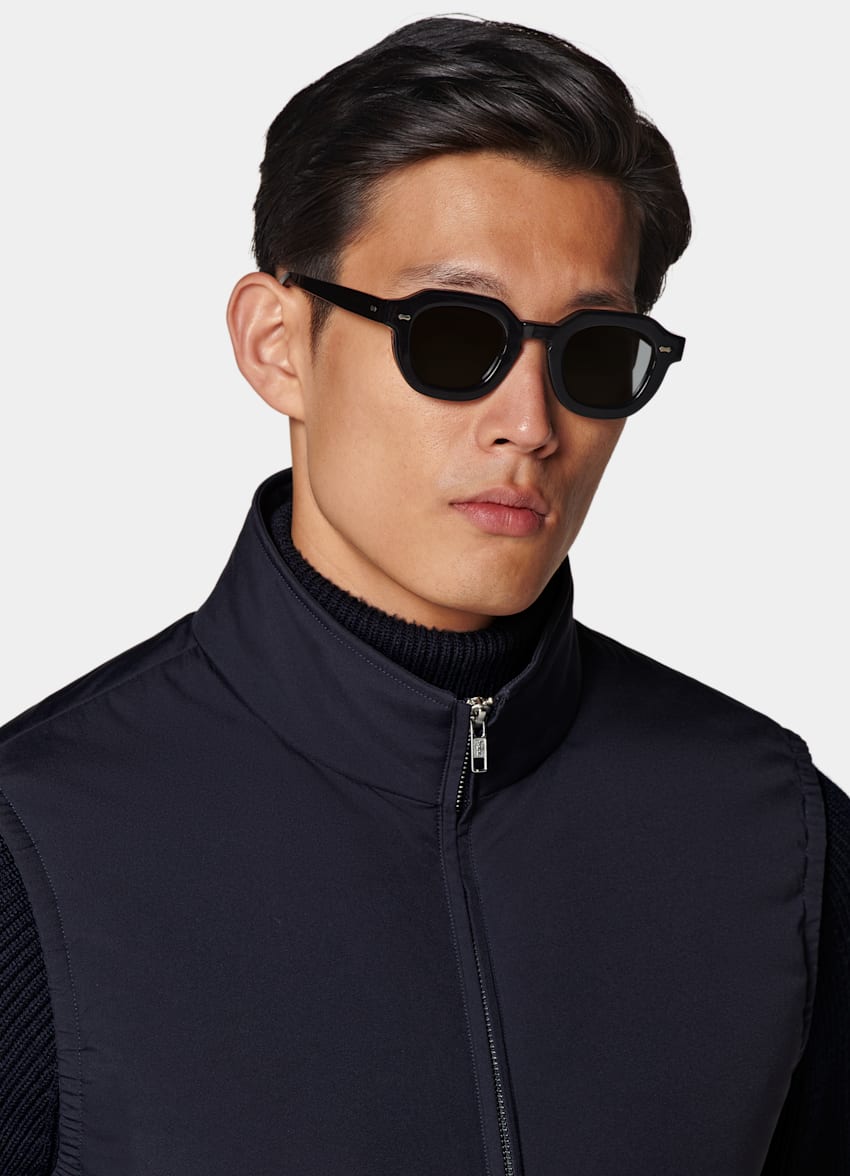 Navy Light Padded Zip Vest